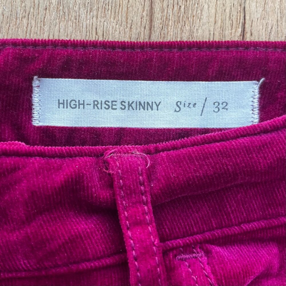 PILCRO AND THE LETTERPRESS CORDUROY HIGH RISE SKINNY JEANS WOMEN’S sz 32 STRETCH - Picture 4 of 11